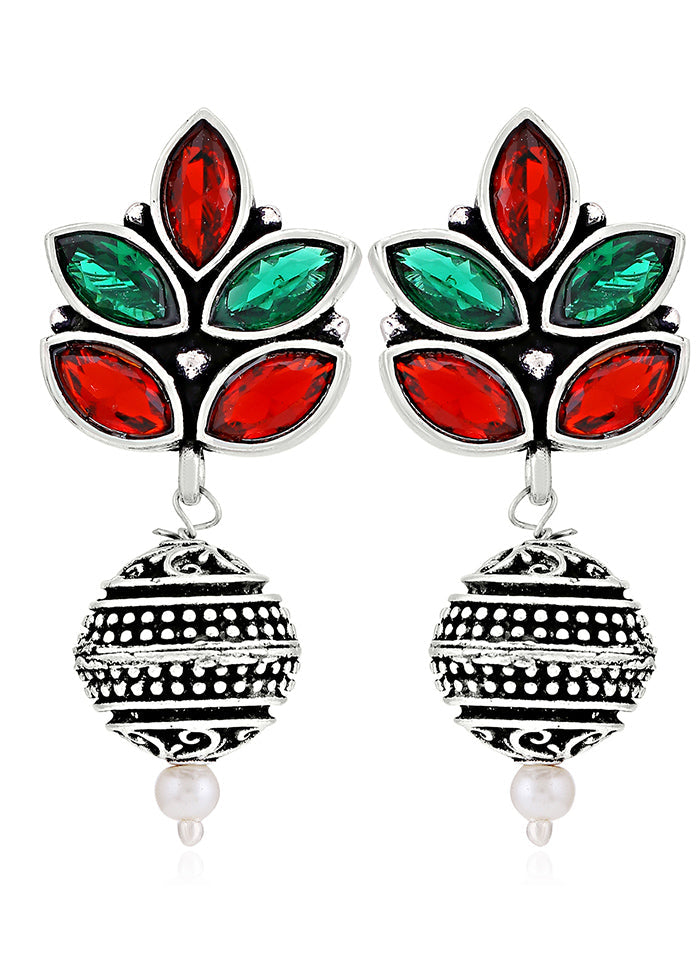 Multicolor Alloy Glossy Earrings