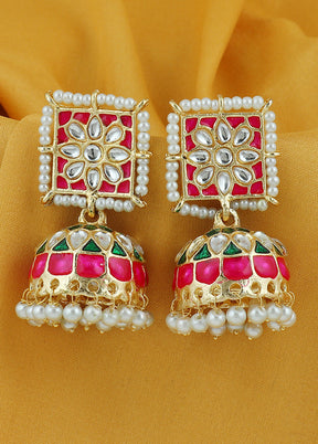 Multicolor Alloy Glossy Earrings