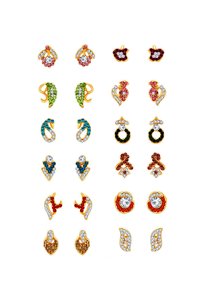 Multicolor Alloy Glossy Earrings