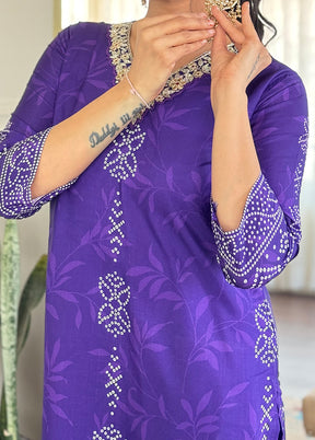 3 Pc Blue Silk Suit Set
