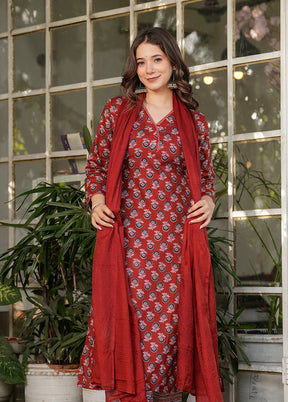 3 Pc Black Cotton Suit Set
