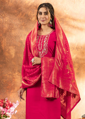 3 Pc Pink Silk Suit Set