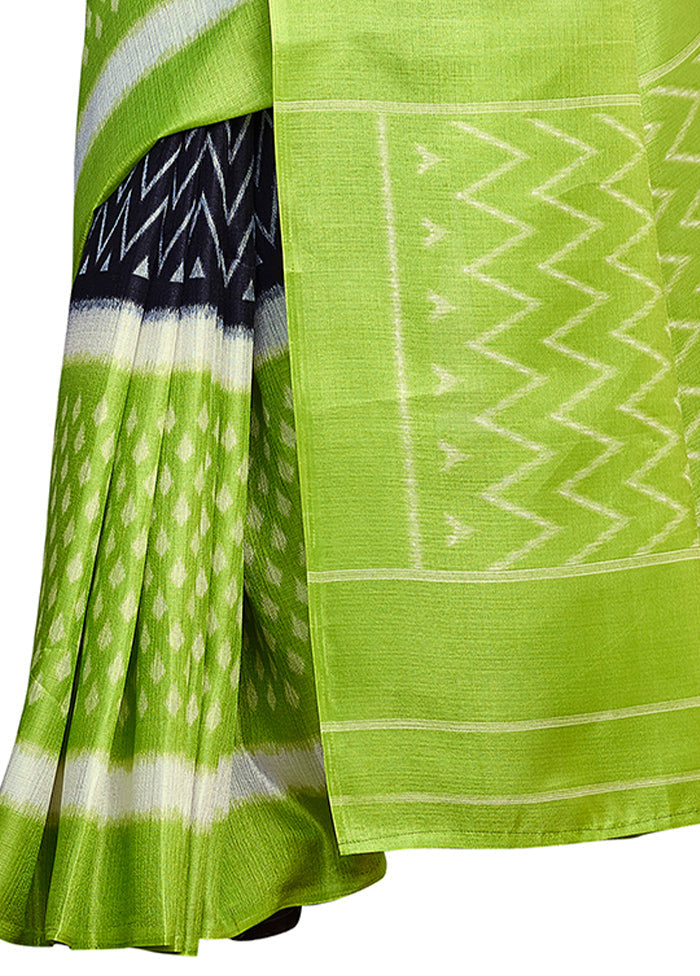 Mehendi Dupion Silk Saree With Blouse Piece