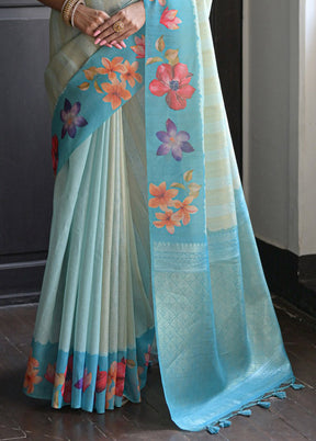 Firoza Banarasi Silk Saree With Blouse Piece