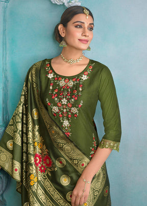 3 Pc Multicolor Readymade Viscose Suit Set - Indian Silk House Agencies