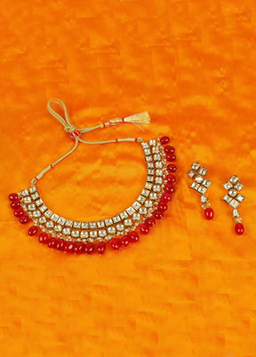 Red Alloy Jewellery Set