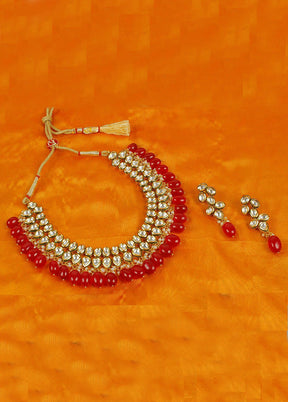 Red Alloy Jewellery Set