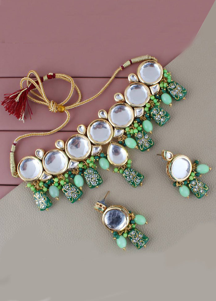 Green Alloy Jewellery Set