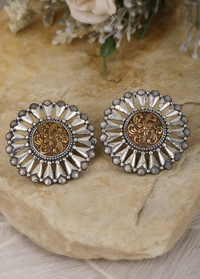 Silver Handcrafted Brass Earrings - Indian Silk House Agencies