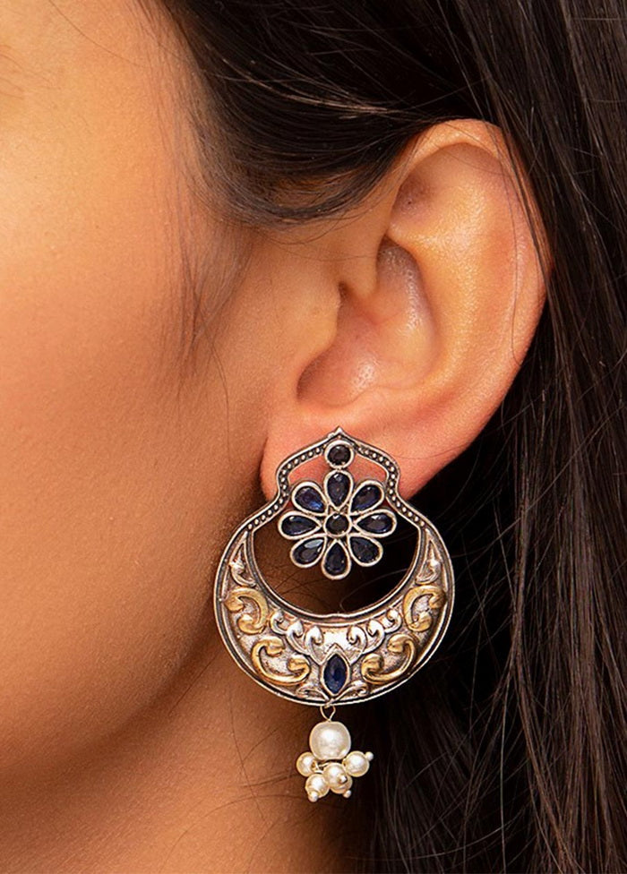 Dual Tone Handcrafted Brass Earrings - Indian Silk House Agencies