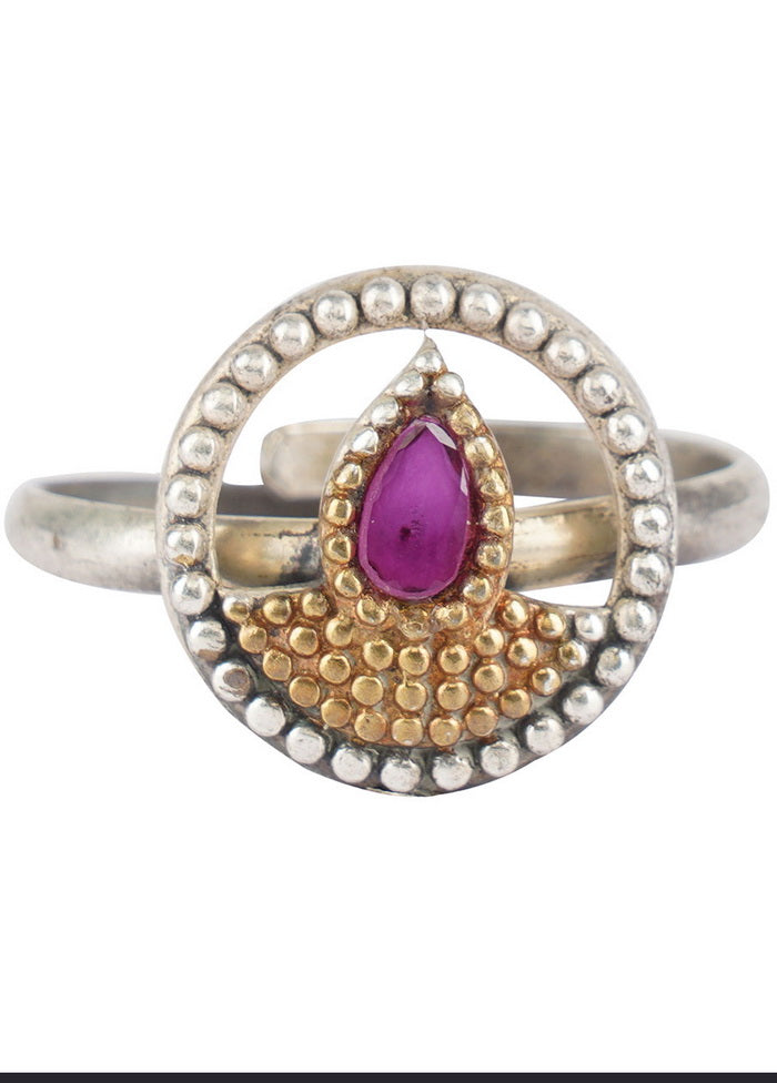 Dual Tone Brass Toe Ring - Indian Silk House Agencies