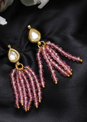 Matte Gold Brass Earrings - Indian Silk House Agencies