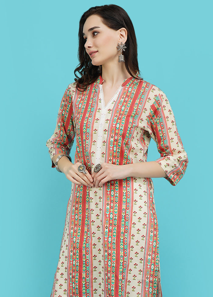 Multicolor Cotton Printed Kurti VDJB311233 - Indian Silk House Agencies