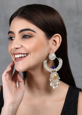 Silver Handcrafted Brass Earrings - Indian Silk House Agencies