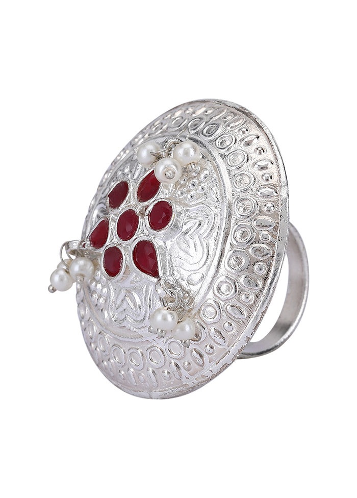 Silver Handcrafted Brass Ring - Indian Silk House Agencies