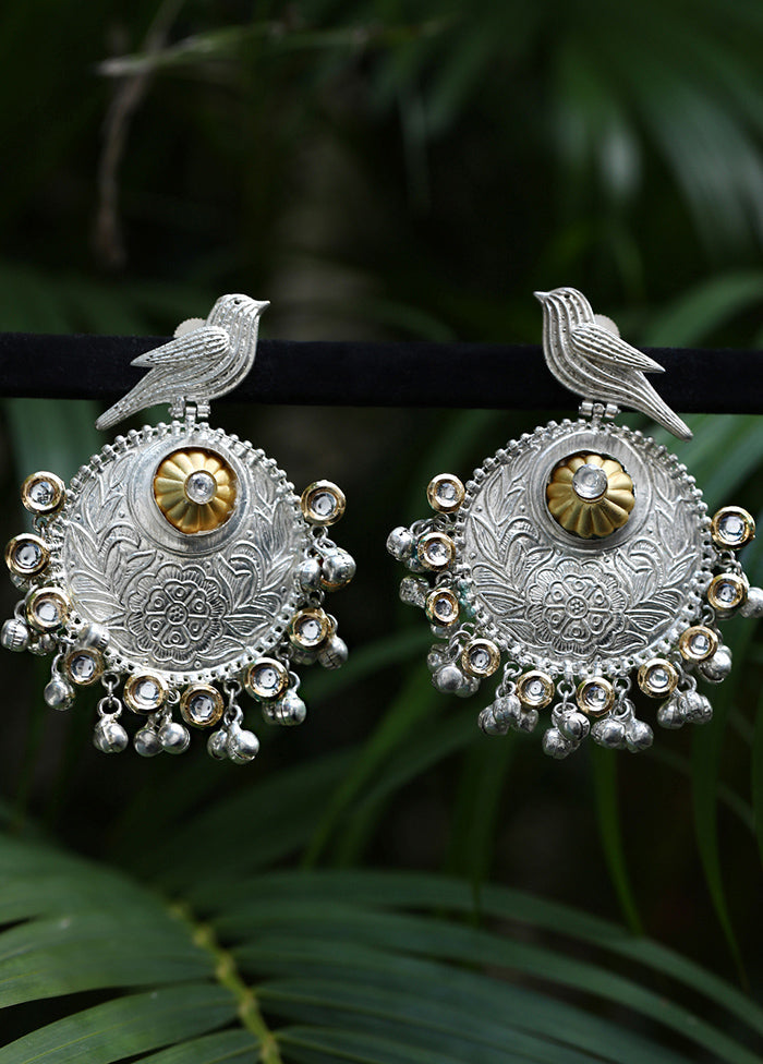 Silver Handcrafted Brass Earrings - Indian Silk House Agencies