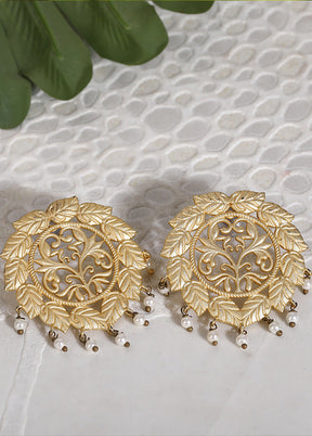 Handcrafted Matte Gold Earrings - Indian Silk House Agencies