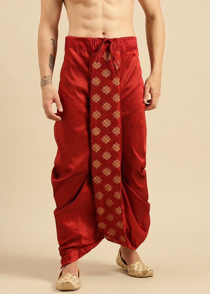 Red Silk Ethnic Bottom Wear - Indian Silk House Agencies