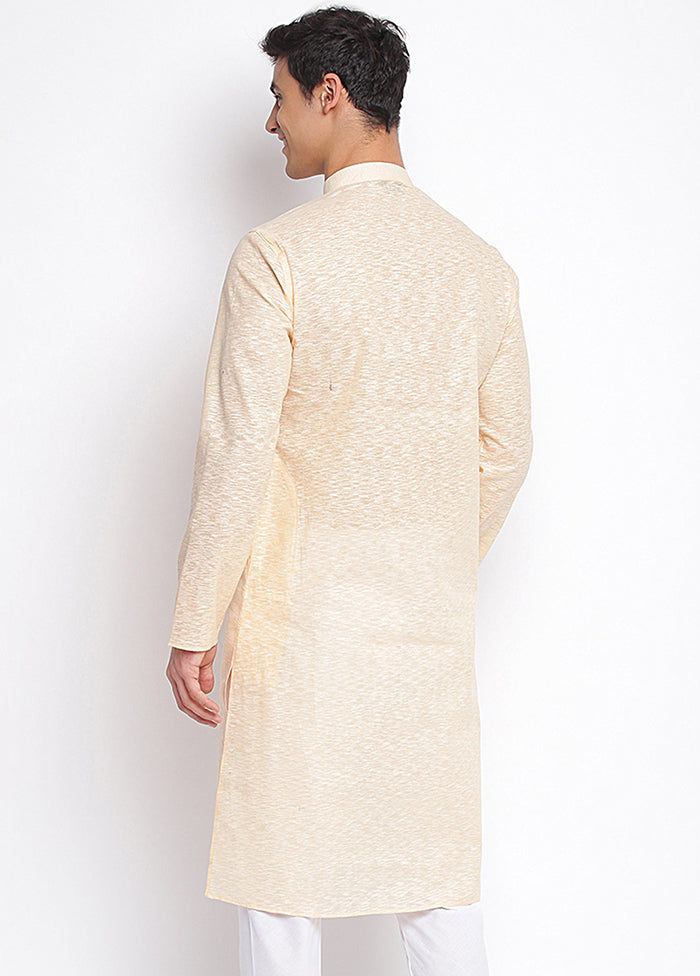 Peach Woven Cotton Kurta VDSAN040401 - Indian Silk House Agencies