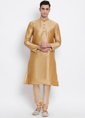 Beige Solid Silk Kurta VDSAN040294 - Indian Silk House Agencies