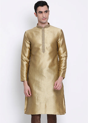 Brown Woven Silk Kurta VDSAN040336 - Indian Silk House Agencies