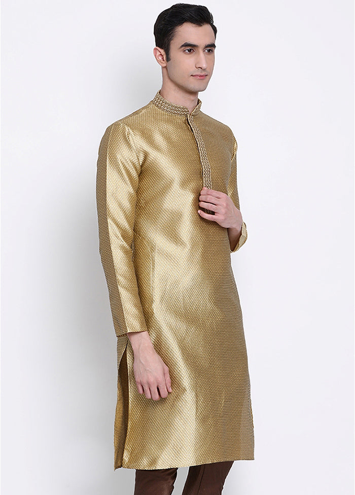 Brown Woven Silk Kurta VDSAN040336 - Indian Silk House Agencies