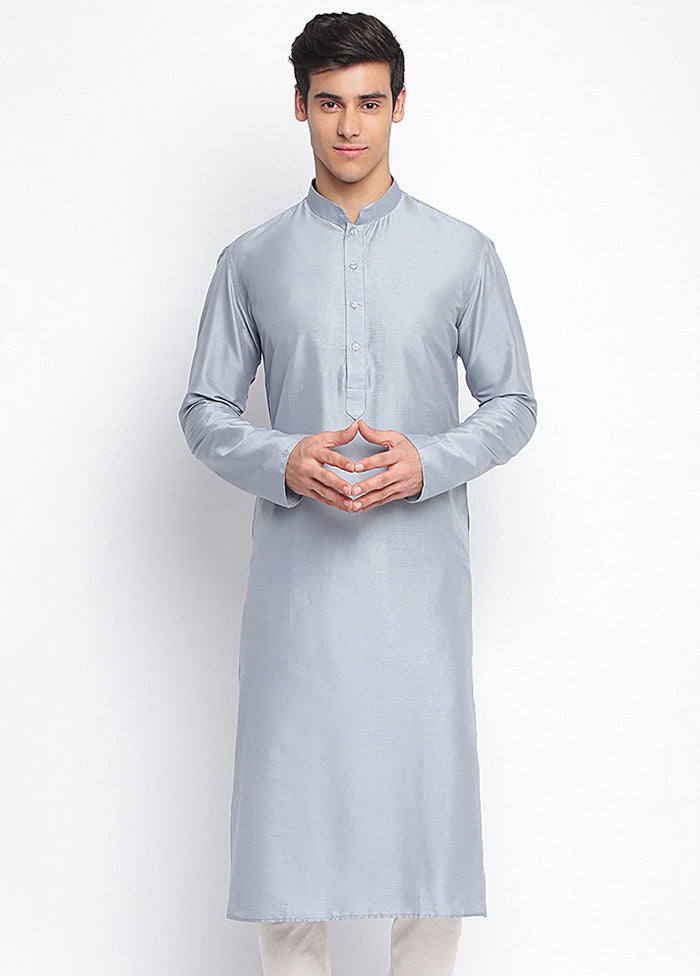 Livid Solid Dupion Silk Kurta VDSAN040432 - Indian Silk House Agencies