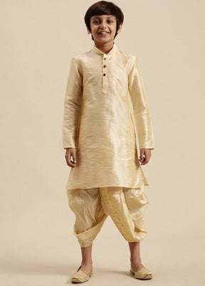 Beige Silk Solid Kurta - Indian Silk House Agencies