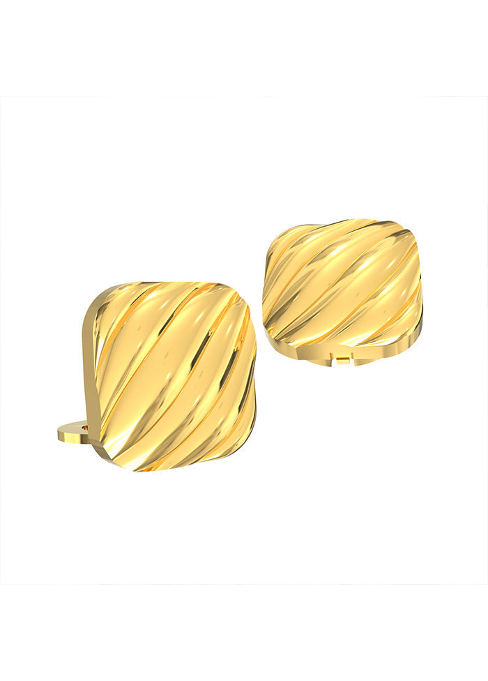 Yellow Alloy Gunmetal Finish Cufflinks