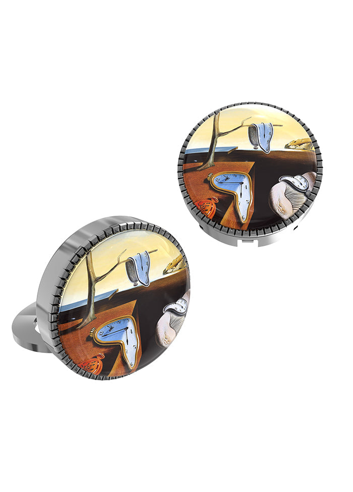 Black Alloy Gunmetal Finish Cufflinks - Indian Silk House Agencies