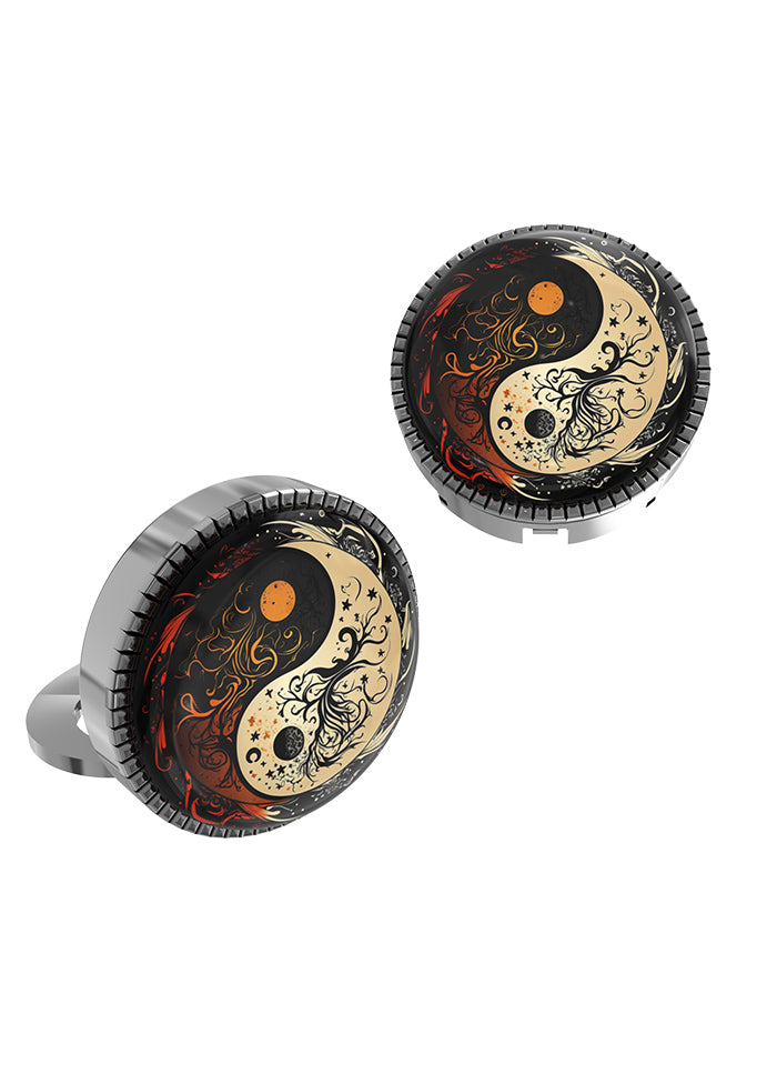 Black Alloy Gunmetal Finish Cufflinks - Indian Silk House Agencies