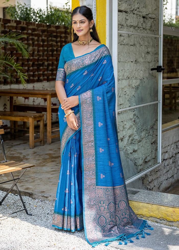 Firoza Banarasi Silk Saree With Blouse Piece