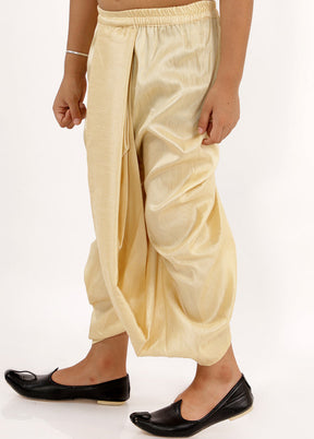 Gold Ready To Wear Silk Dhoti Pant - Indian Silk House Agencies