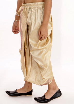 Gold Ready To Wear Silk Dhoti Pant - Indian Silk House Agencies