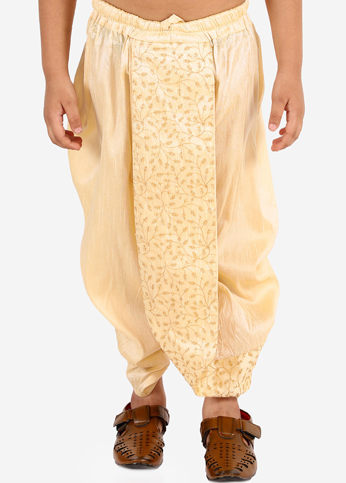 Gold Ready To Wear Silk Dhoti Pant - Indian Silk House Agencies