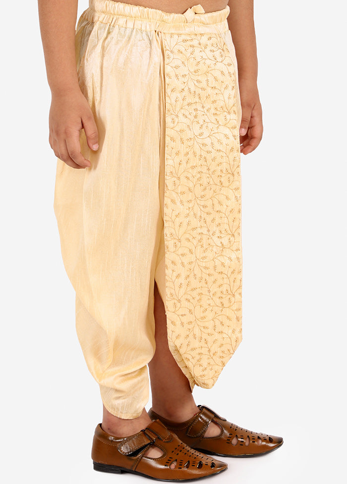 Gold Ready To Wear Silk Dhoti Pant - Indian Silk House Agencies