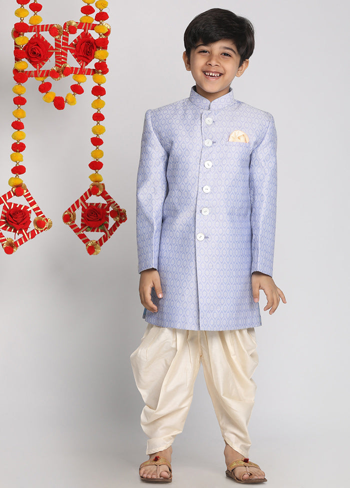 Lavender Festive Silk Kurta Pajama Set - Indian Silk House Agencies