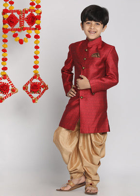 Maroon Festive Silk Kurta Pajama Set - Indian Silk House Agencies