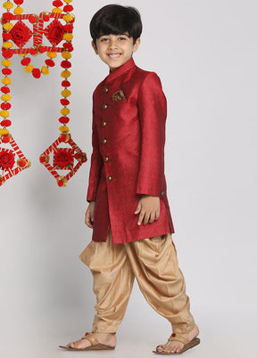 Maroon Festive Silk Kurta Pajama Set - Indian Silk House Agencies