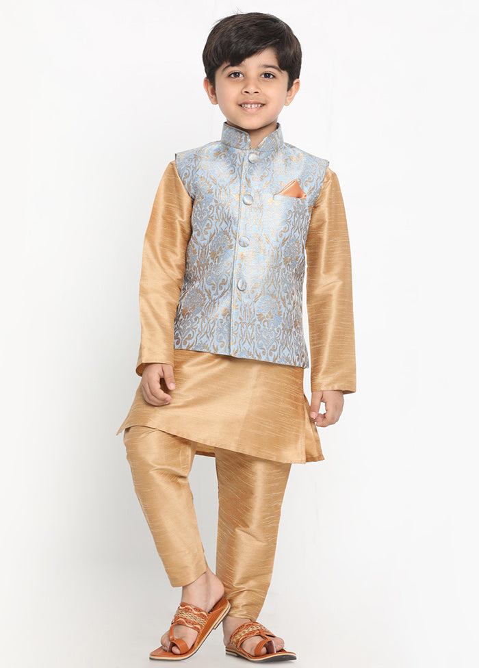 Grey Silk Ethnic Jacket - Indian Silk House Agencies