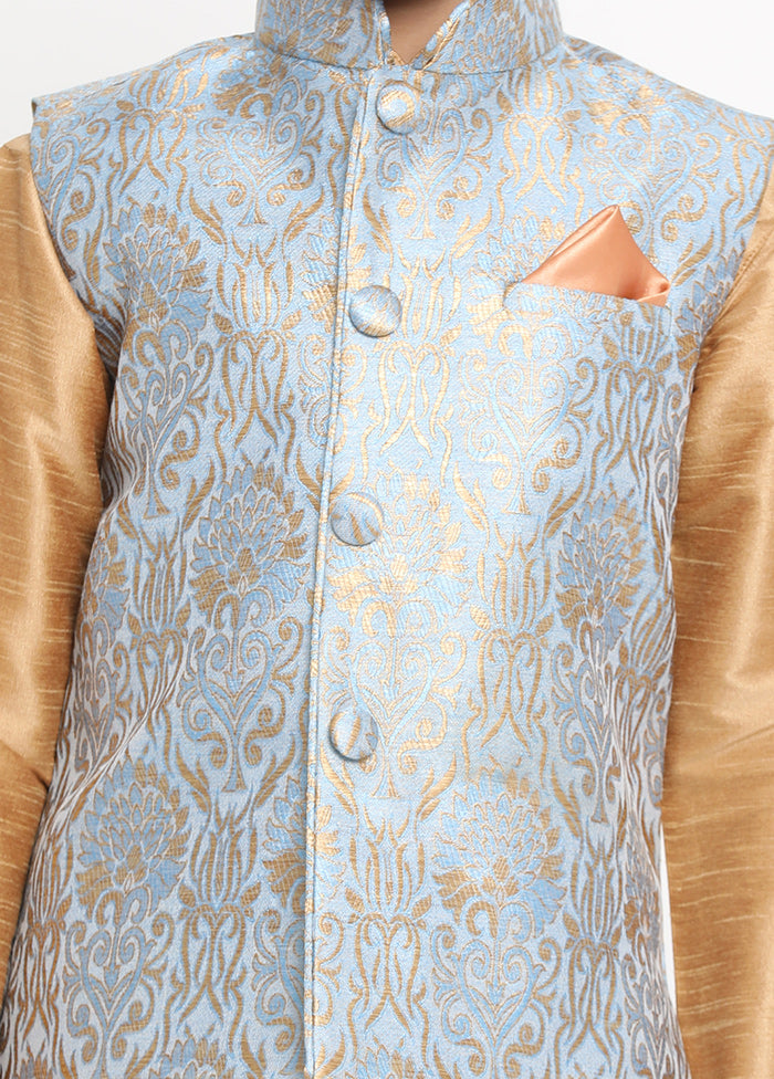 Grey Silk Ethnic Jacket - Indian Silk House Agencies