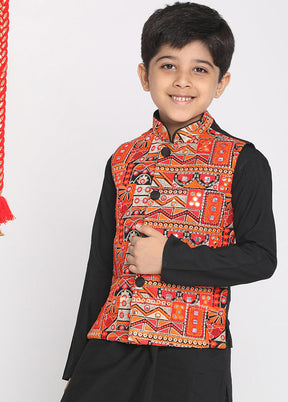 Multicolored Silk Ethnic Jacket - Indian Silk House Agencies