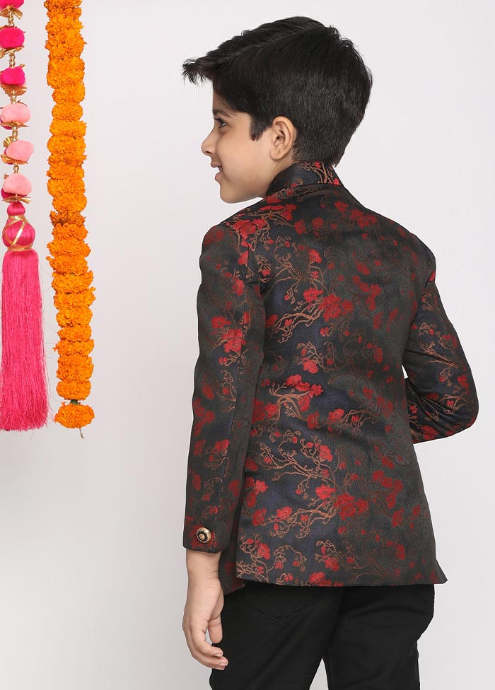 Maroon Silk Jodhpuri - Indian Silk House Agencies