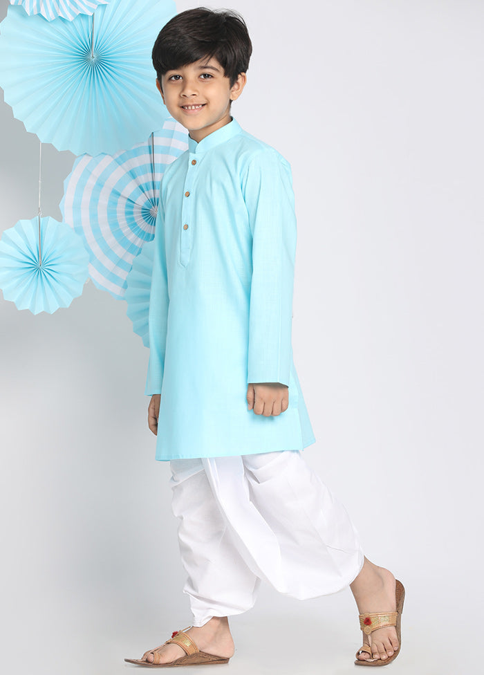 Blue Festive Silk Kurta Pajama Set - Indian Silk House Agencies