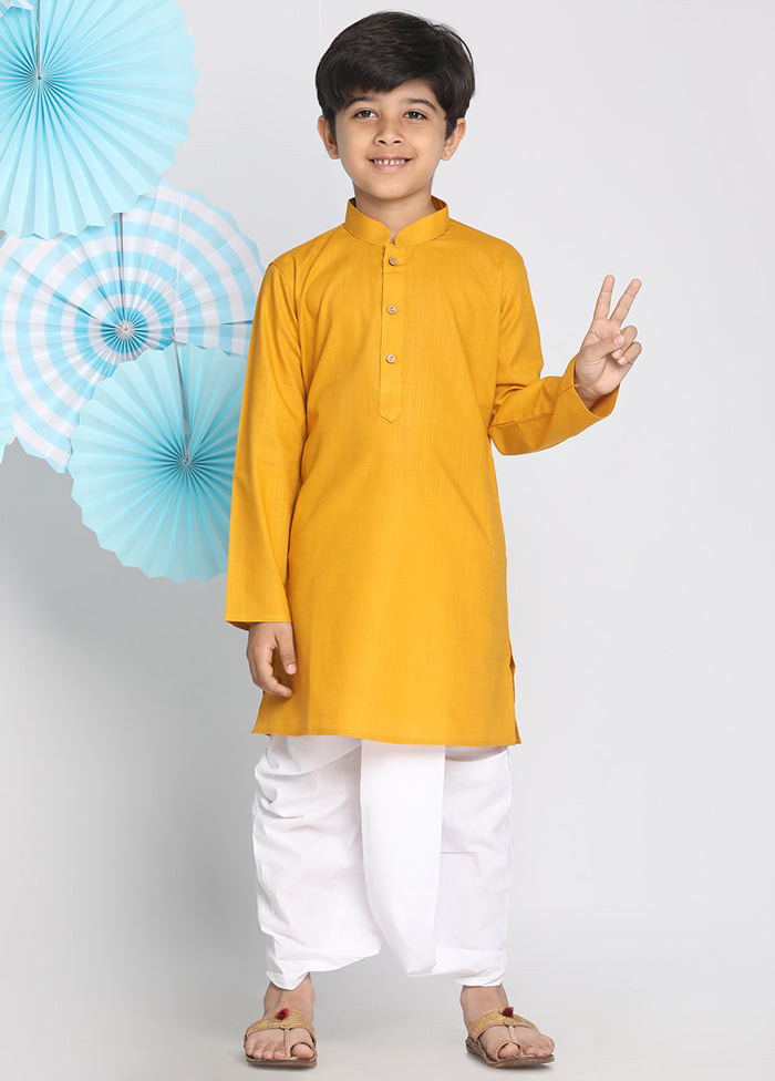 Yellow Festive Silk Kurta Pajama Set - Indian Silk House Agencies