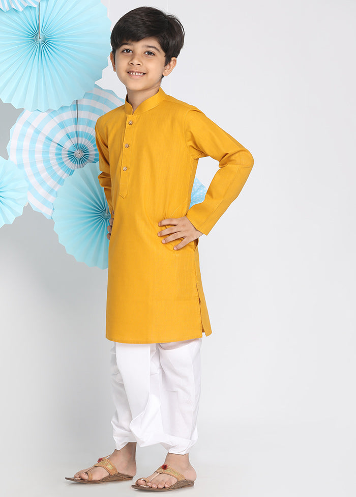 Yellow Festive Silk Kurta Pajama Set - Indian Silk House Agencies