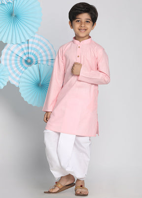 Pink Festive Silk Kurta Pajama Set - Indian Silk House Agencies