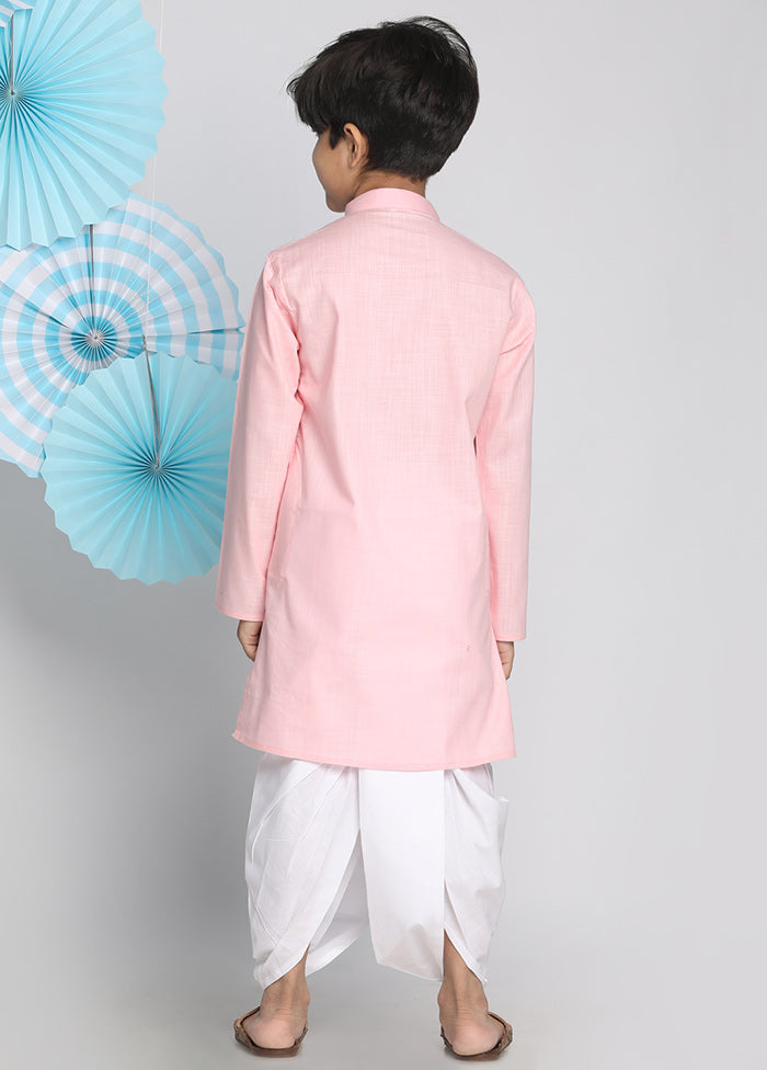 Pink Festive Silk Kurta Pajama Set - Indian Silk House Agencies