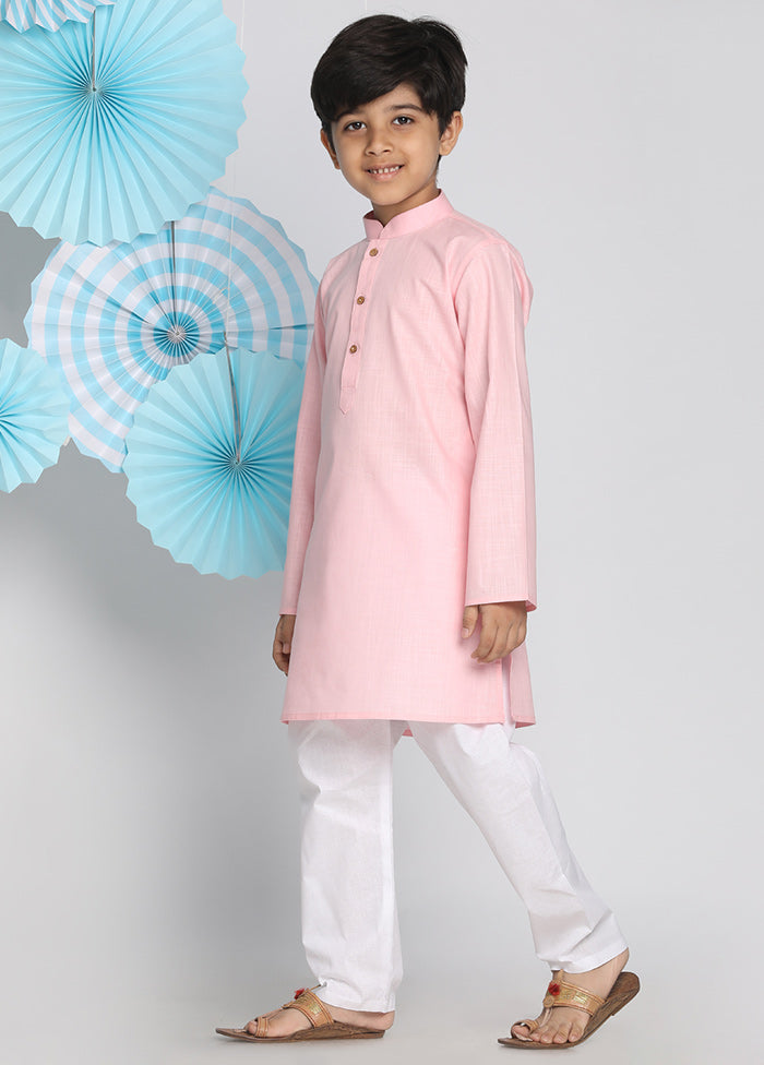 Pink Festive Silk Kurta Pajama Set - Indian Silk House Agencies