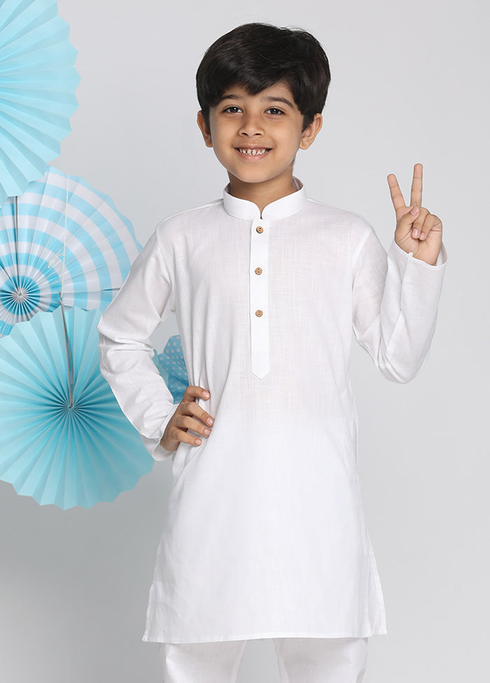 White Silk Kurta - Indian Silk House Agencies